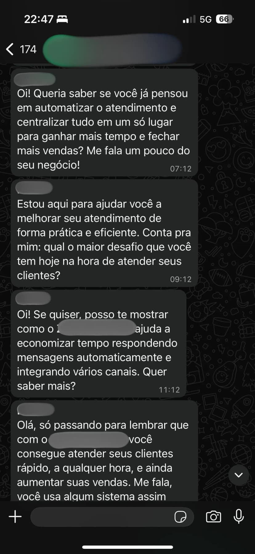 Exemplo de concorrente com disparos em intervalos fixos de duas horas.